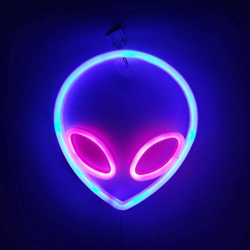 Alien Neon Lights LED Signs Light Atmosphere Lamp for Kids E-sports Room Camping Hotel Shop Game Art Home Decor XJ250626