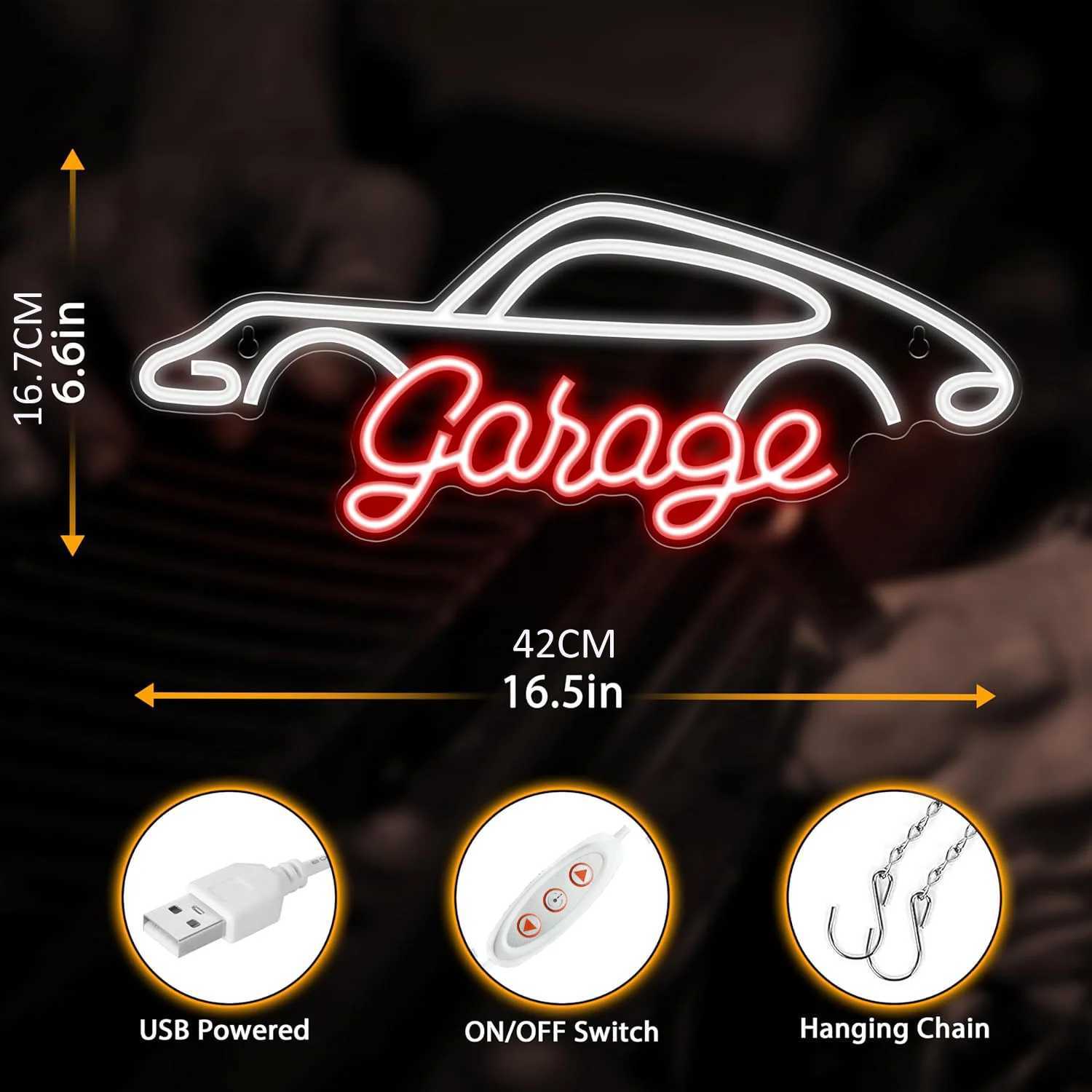1 neon sign for garage LED garage sign for garage decoration car repair mens cave and the best gift for car enthusiastsXJ250626