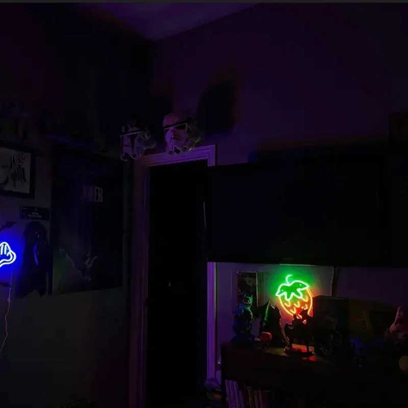 1pc Strawberry Wall LED Neon Sign Light For Wall Party Decoration 11.61*8.66 XJ250626