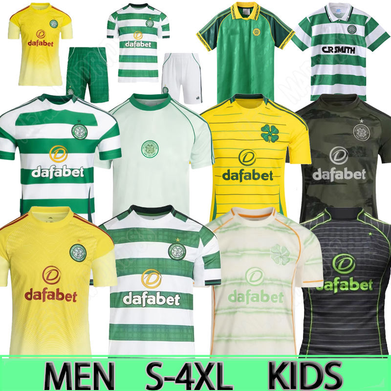 Celts 2025 Home Away EDOUARD Celticfc Jerseys 25 26 men kids sets kit IDAH KYOGO MCGREGOR SCHMEICHEL irish celticfootball jerseys Home Irish Retro Jerseys 3XL 4XL
