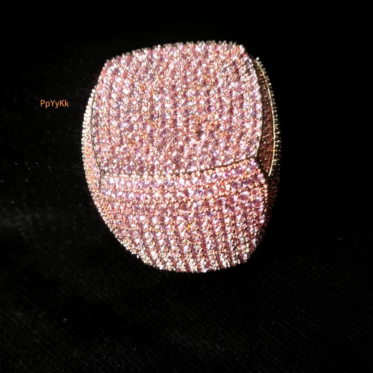 Luxury VVS Moissanite Iced Out Hip Hop Square Ring Edgy Trendy Versatile Bling Statement Jewelry Passes the Diamond Tester