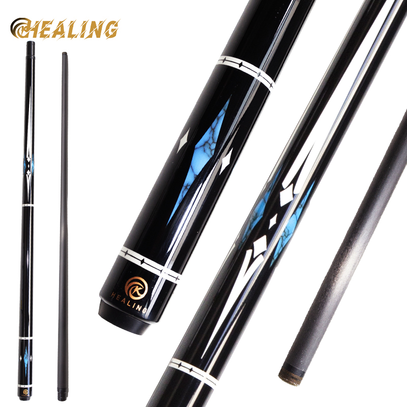 OKHEALING Billiard Play Cue 12.4mm Tip Diameter Pool Cue Carbon Fiber Billiard Cue Radial Pin Pool Cue Stick, Weight Adjustable Design 19-20Oz