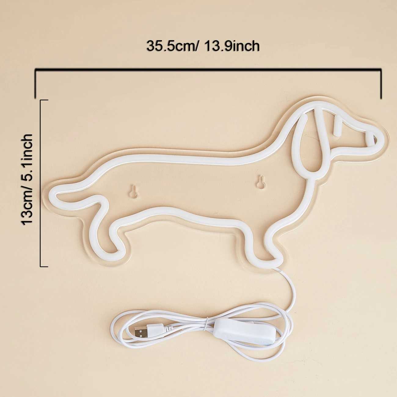 Chi-buy LED Neon Dog USB Powered Neon Signs Night Light 3D Wall Art Game Room Bedroom Living Room Decor Lamp SignsXJ250626