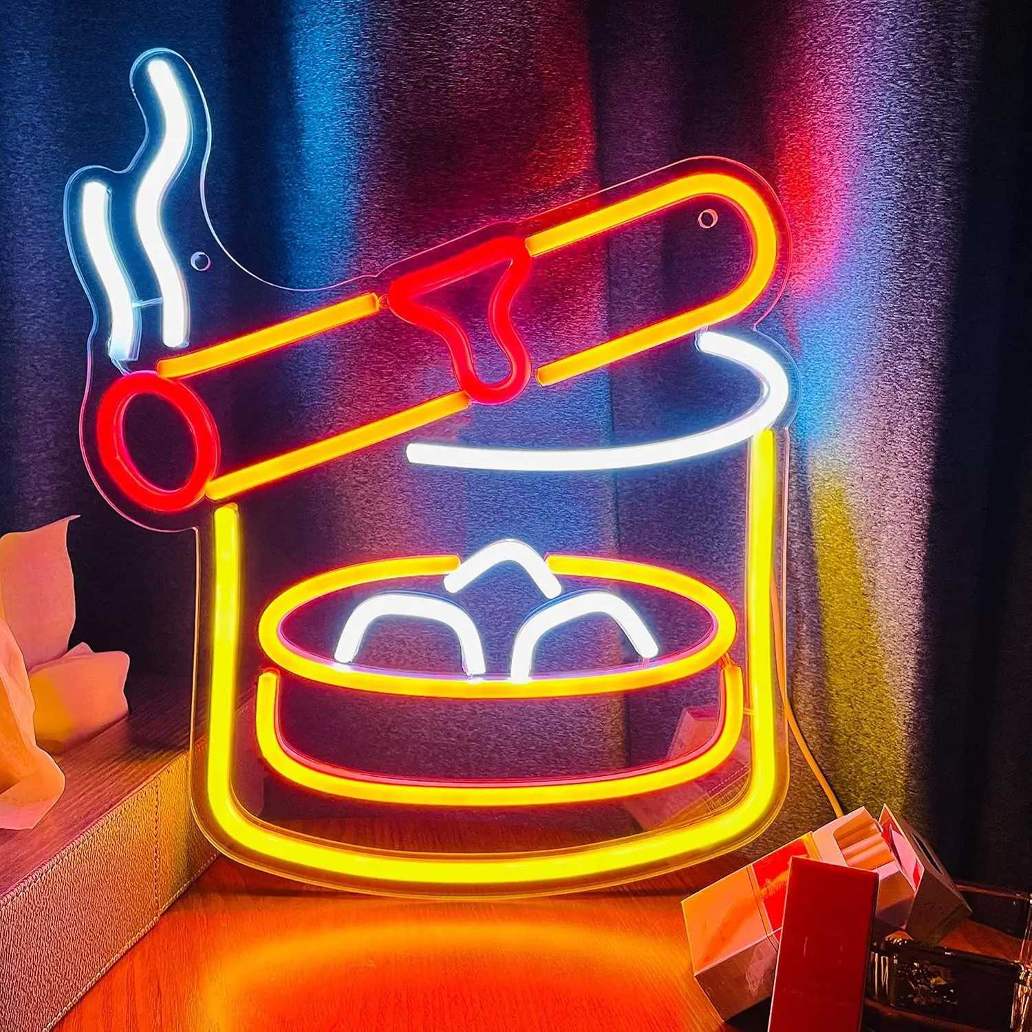 Cigarettes And Alcohol Neon Sign Cigar LED Neon Light Smoke and Wine Sign USB Powered For Home Bar Man Cave Bedroom DecorXJ250626