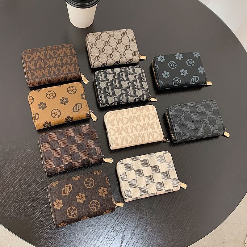 Designer Fashion Men S Travel Women Purse Modern Faux Leather Canvas High Capacity Coin Wallet Multi Shoulder Bag Magnetic Slot Blue Clip Credit Card