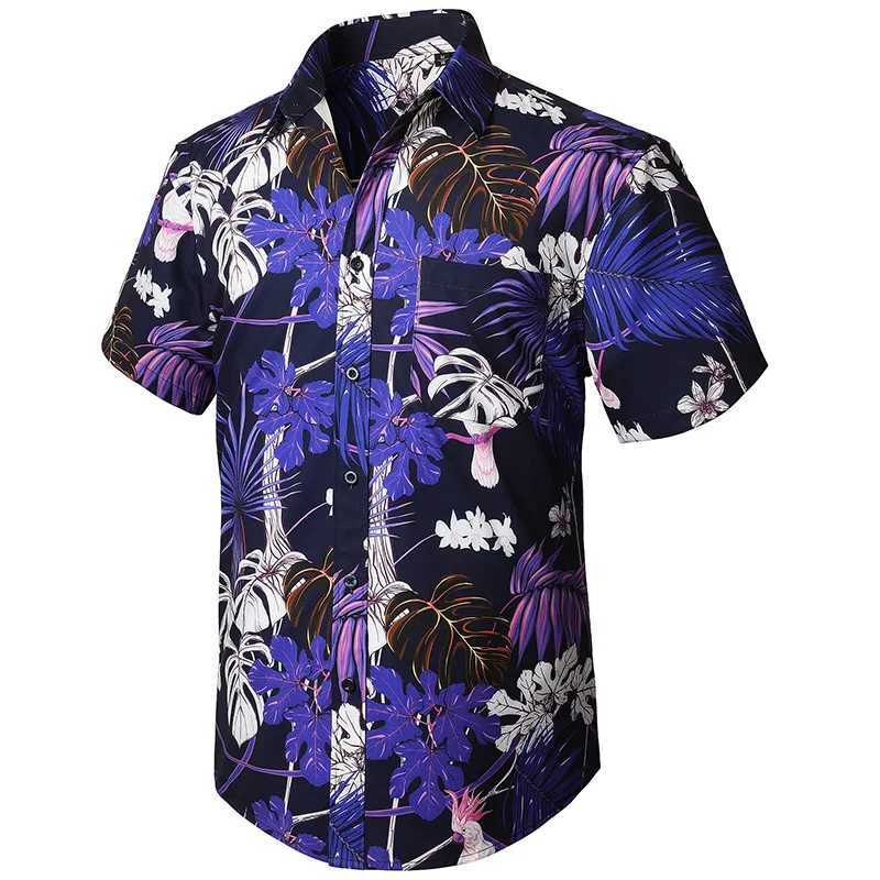 Tropical Floral Shirts for Men Clothing 3D Printing Hawaiian Vacation Shirt Short Sleeve y2k Tops Vintage Clothes Lapel Blouse W250627