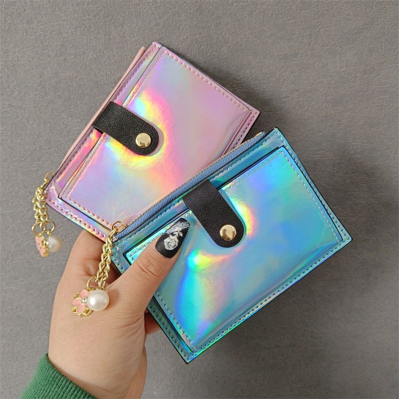 New Designer Wallet Wallet Men Unisex Storage Travel Classic Genuine Leather Mini Magnetic Multiple Card Slots Blue White Coin Pocket Card Holder Long