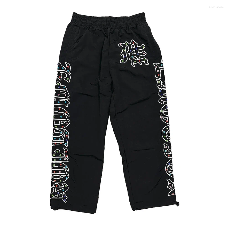 Lanjia- Men's Pants Color Rhinestone Drill Shinning Sport And Jackets Tracksuits Streetwear Casual Baggy Drawstring Sweatpants 6Dd81
