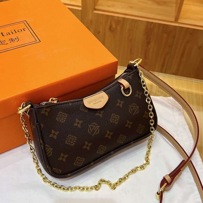High-Quality Texture Handbag Underarm 2025 New Mahjong Elegant Fashion Color-Block Shoulder Crossbody Bag