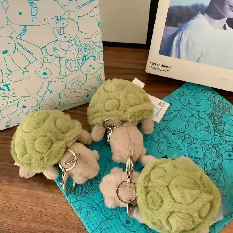 New Jelly Mr.Timmy Turtle Cat Pendant Keychain Cute Bag Doll Plush Toy Key Ring Turtle Plush Toy Baby Doll Cute decoration Gifts XJ250627