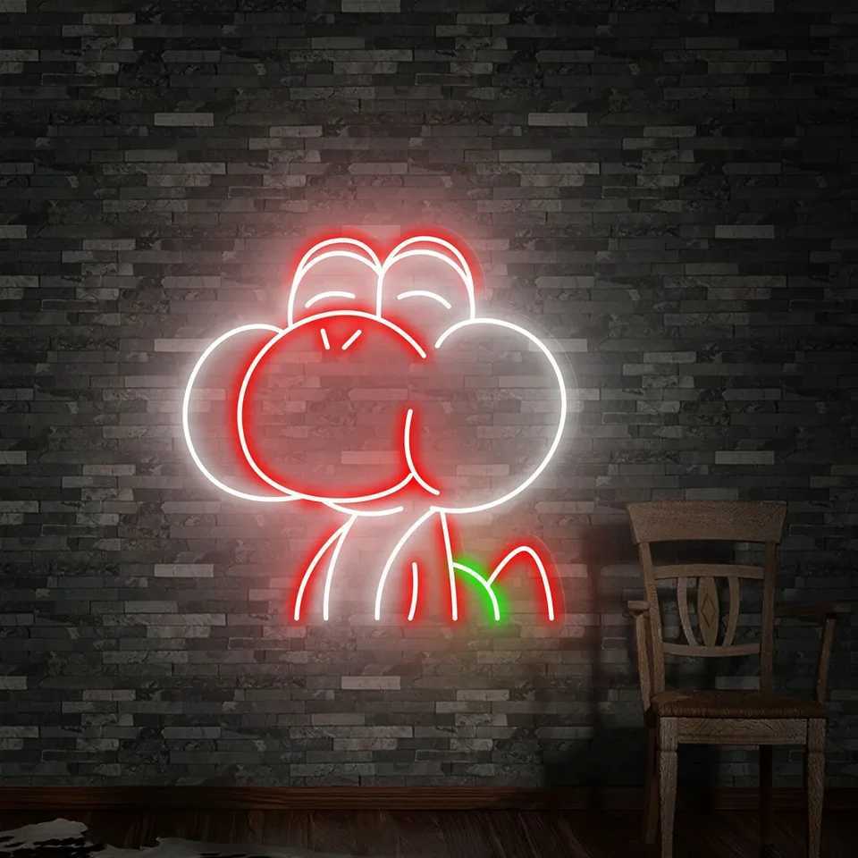 Anime Neon Sign Wall Art Decor Custom Super Cartoon Neon Sign Glow In The Dark Wall Art Kids Room Decor LED Decoration XJ250626