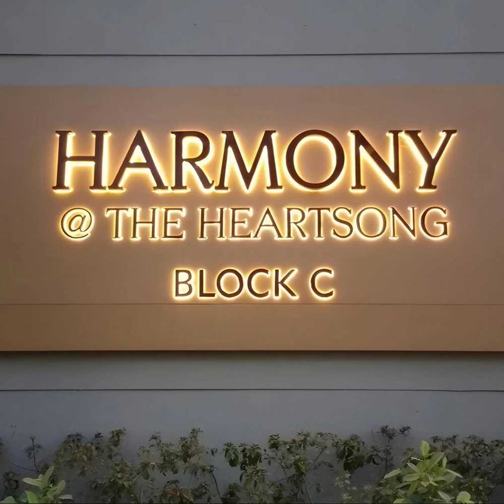 Custom 3D Letter Business Large Illuminated Sign Metal Backlit Signage LED for Store Company Signage Metal Neon LED Sign OutdoorXJ250626