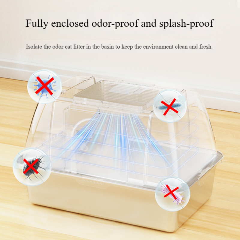 Sterilizable & Odor-Control Cat Litter Box for Large Spaces - Easily Disassembled