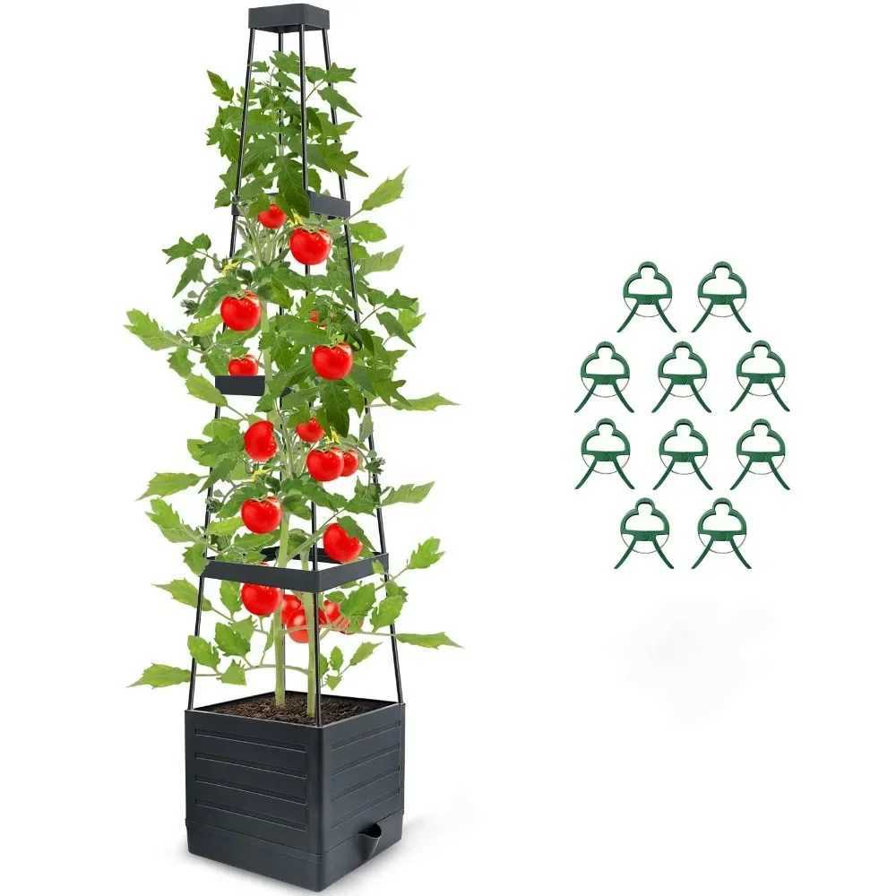 Self Watering Tomato Planter With Trellis Tomato Cages For Garden Pots Self Watering 1 Pack Support Cage For Tomato Plant X250627