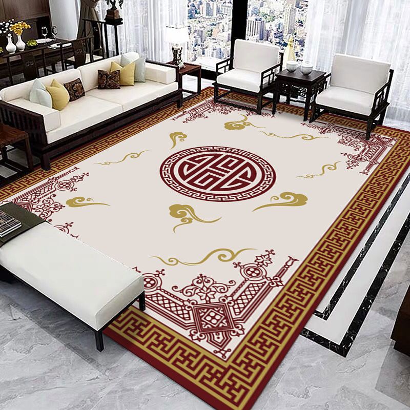 VIKAMA Chinese Living Room Sofa Coffee Table Crystal Pile Rug Bedroom Bedside Large Durable Dirty Resistant Rugs Home Decoration