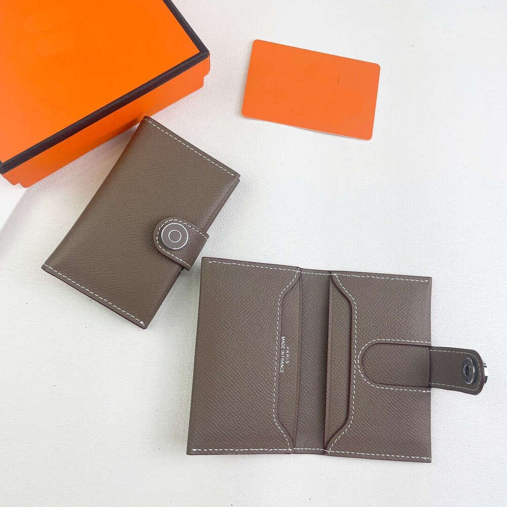 Elephant Gray EV Litchi Texture Compact Portable Practical Exquisite RMS Card Holder for Women wallet designer