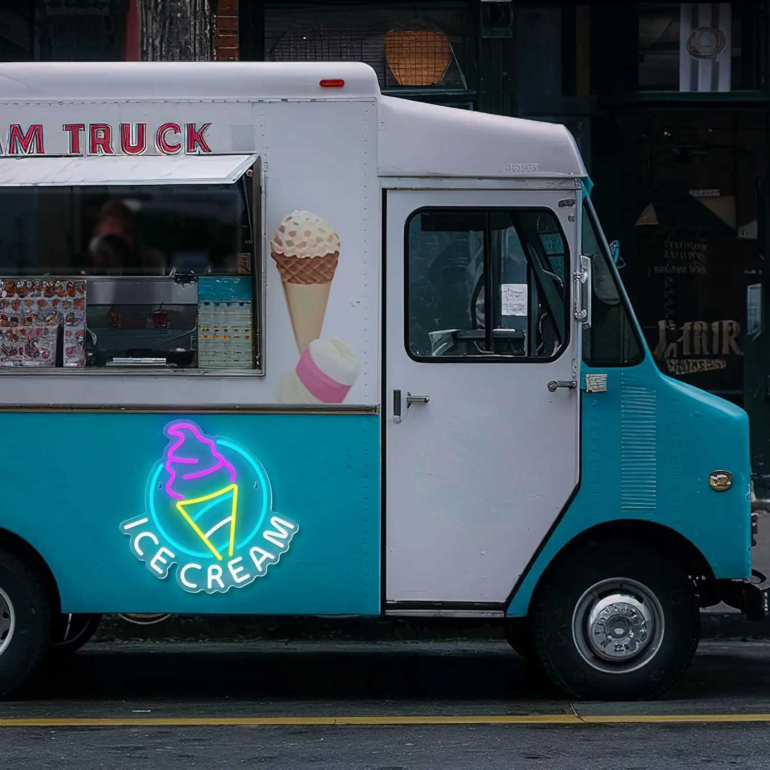 Ice Cream Neon Sign for Wall Decor Led Neon Sign for Ice Cream Shop Birthday Christmas Party Bedroom Bar Drink Shop Wall DecorXJ250626