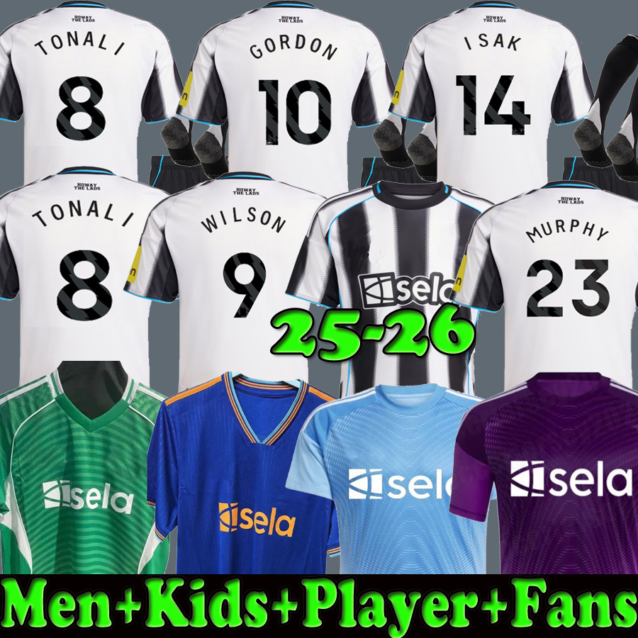 3XL 4XL ISAK BRUNO G. NEwcaslTEs 25 26 unitedS Soccer Jerseys TONALI GORDON newcasteS 2025 football shirt JOELINTON LIVRAMENTO NUFC jersey Men Kids kit Pre Match Kit