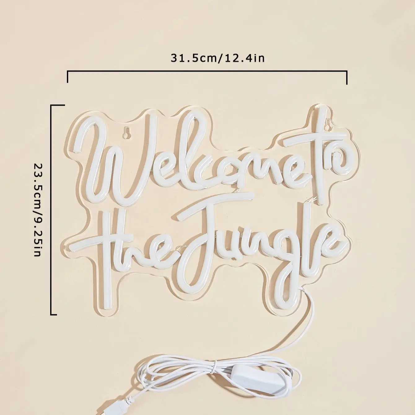 Chi-buy LED Neon Welcome to Jungle USB Powered Neon Signs Night Light Wall Art Game Room Bedroom Living Room Decor Lamp Signs XJ250626