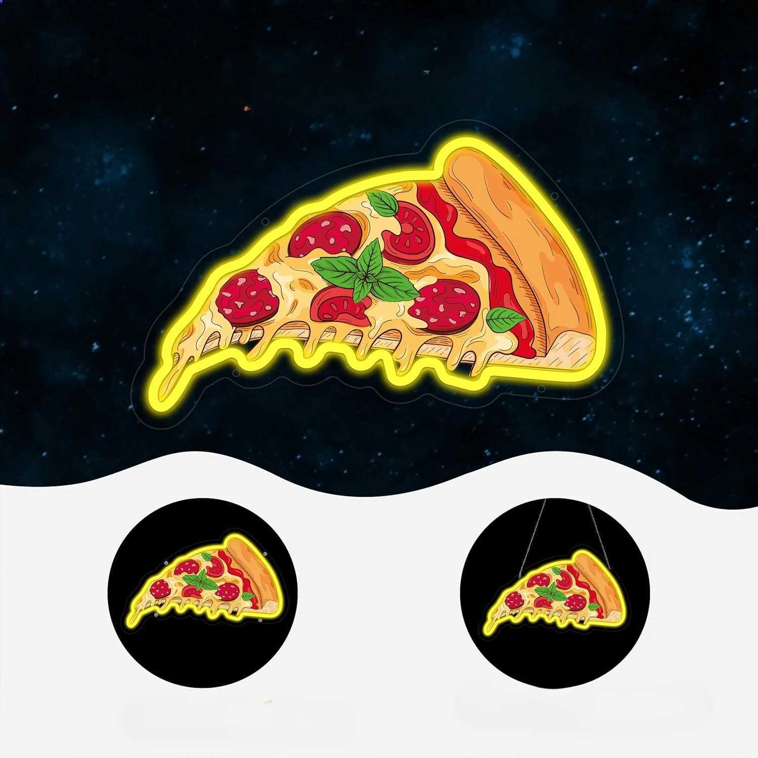 Pizza Neon Sign for Wall Decor Kids USB Night Light Dimmable LED Sign Reusable for Boys and Girls for Bedroom and Living Room XJ250626