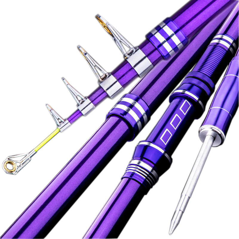 Metal Wheel Seat 5-Layer with Ground Plug Long Casting Rod Fishing Gear Set