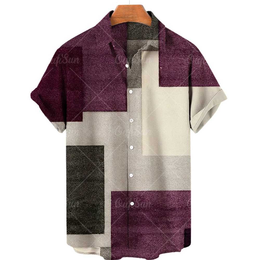 Mens Hawaiian Shirts Mens Short Sleeved Vintage Shirt Mens Fashionable Summer Beach Tops Loose And Comfortable mens Clothing W250627
