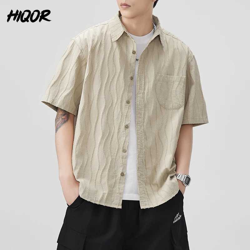 Summer Plus Size Mens Simple Solid Shirt Button Up Vacation Shirts Short Sleeve Shirts Casual Shirts for Men Vintage Cardigan W250627
