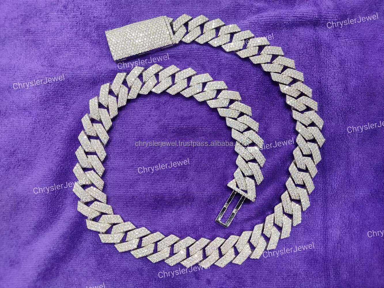 16 MM 20 Inches Premium Quality Latest Design Hip Hop Moissanite Diamond Cuban Link Chain Cuban Link Chain for Women Mens