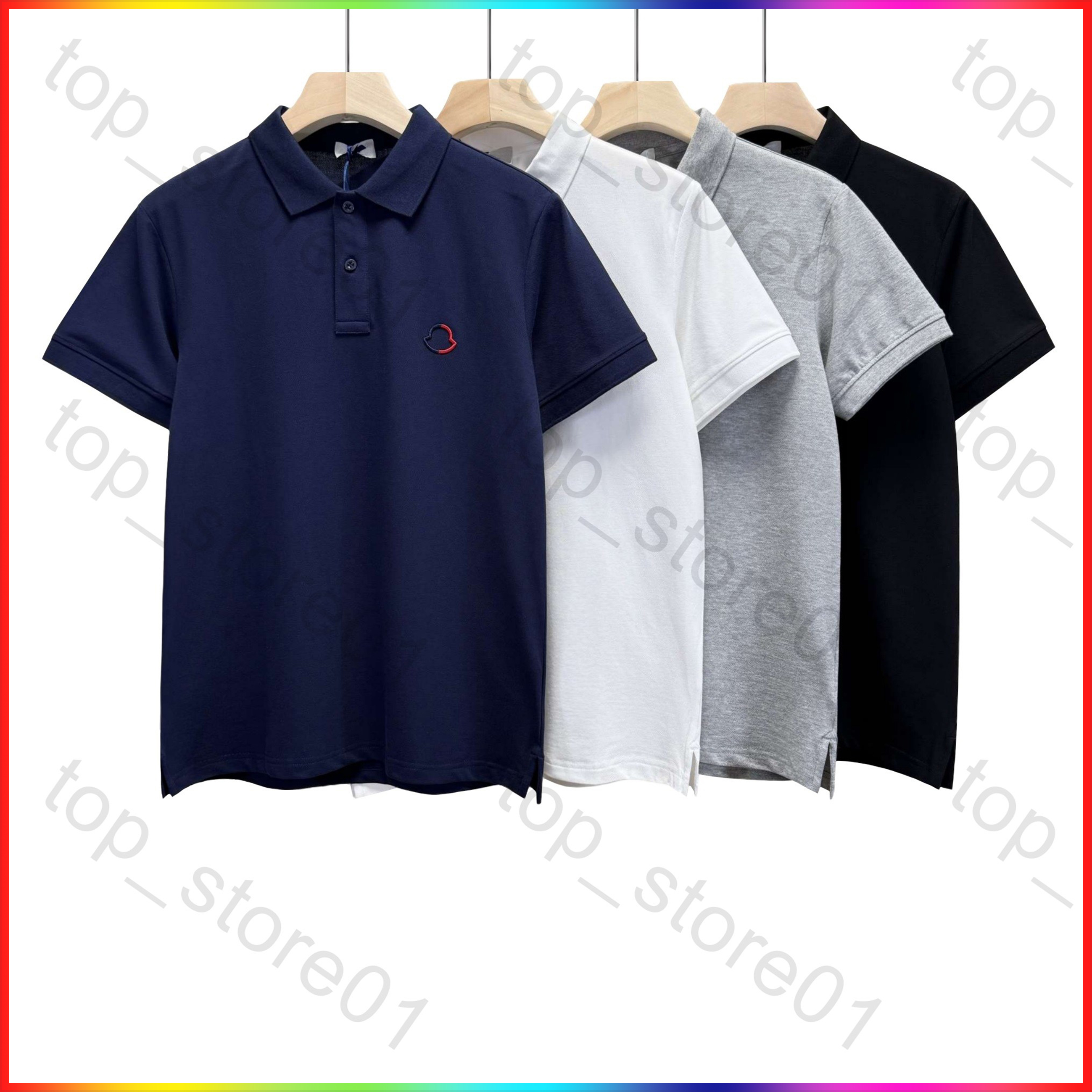2025 5A Designer Mens Polo Shirts Luxury Men Clothes Short Sleeve Fashion Casual Solid color lape Men's Summer Polo Embroidery Letter Print Lapel Casual Clothing