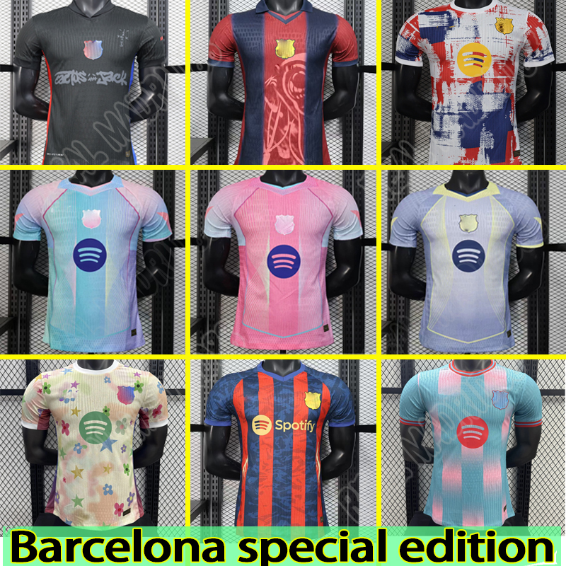 2025 2026 Barcelone RAPHINHA LAMINE YAMAL soccer jerseys Special Edition Barcelonaes LEWANDOWSKI camiseta de futbol PEDRI ANSU FATI GAVI ERIC KOUNDE kids kit