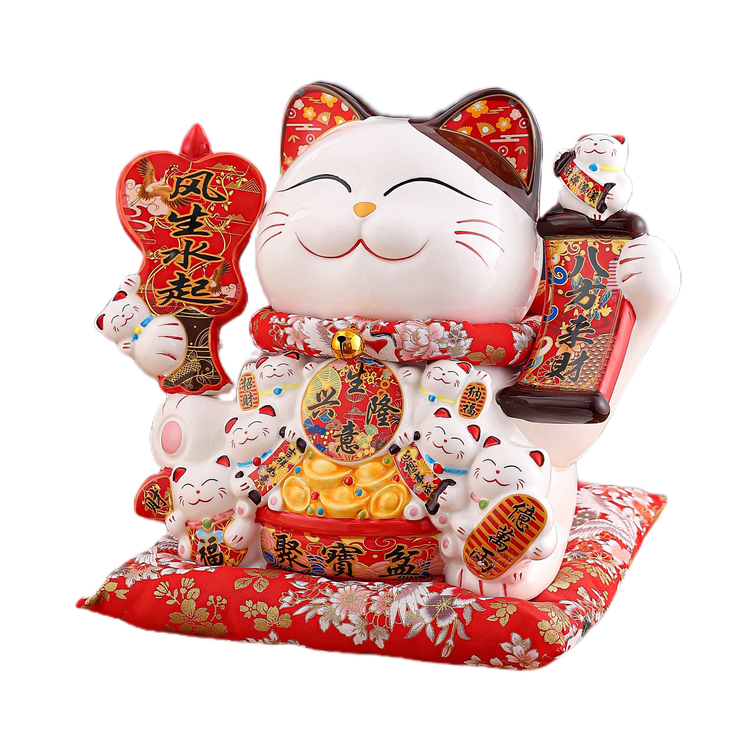 Handcrafted Zhaocai Porcelain Saving Jar Inspired by Ancient Culture Perfect Ornamentation & Practicality for Your Living Space