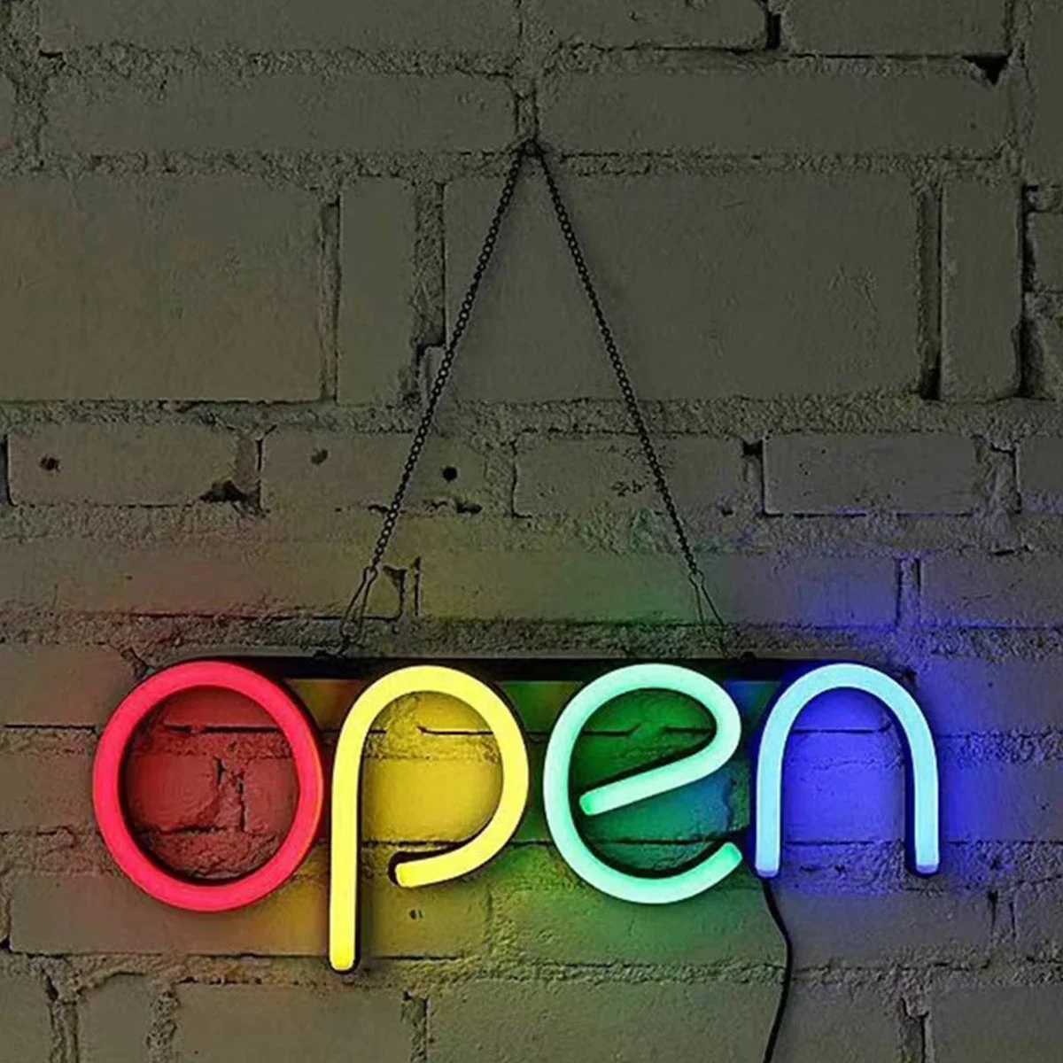 Business Sign Open Neon Sign LED Night Light Hanging Window Shop Cafe Bar Restaurant Decoration Personalized Custom Neon LampXJ250626