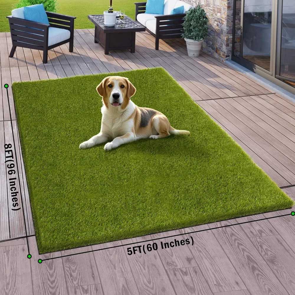 5x8 Ft Realistic Artificial Turf Grass Rug Indoor Outdoor Garden Lawn Landscape Patios Decoration Artificial Lawn X250627