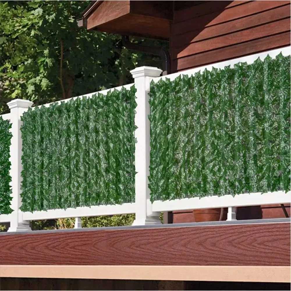 1M/3M Artificial Green Leaf Fence Panels Faux Privacy Fence Screen For Home Outdoor Garden Balcony Decoration X250627