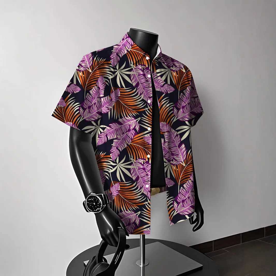 Hawaiian Shirt Men Vintage Floral Beach Shirts for Summer Casual Vacation Hawaiian Style Aloha Shirt Sleeve Short Linen Shirts W250627