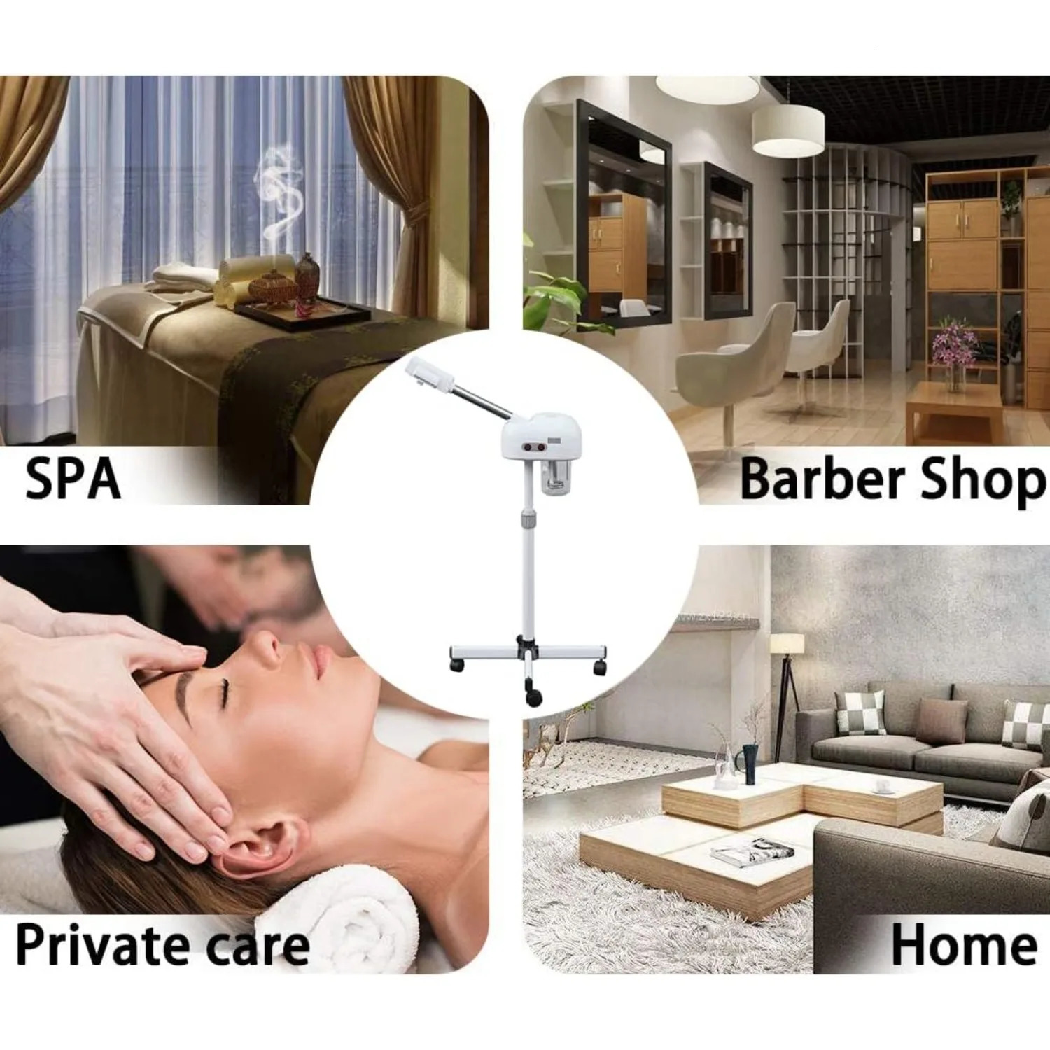 Professional Facial Steamer for Beauty Salon Home Steam Machine with 360 Degree Rotating Nozzle for Cleansing Skin Unclogs Pores 250624