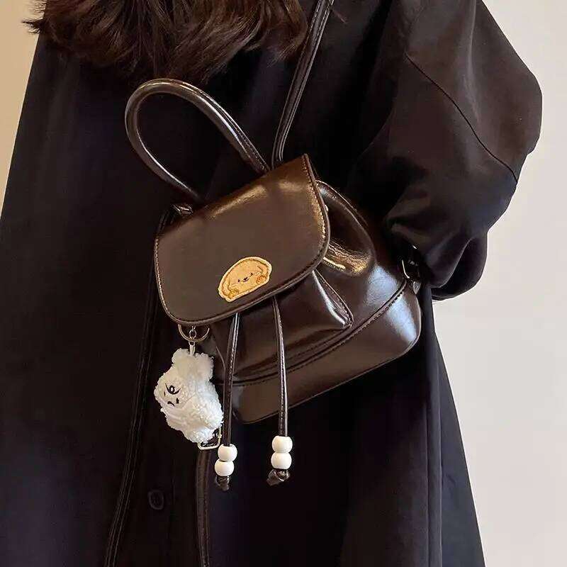 Women's Bags Designer South Korean Ins Girl Female Package New Bagpack Autumn Winter Retro Fashion Backpack Niche High-Grade Sense Crossbody Bag