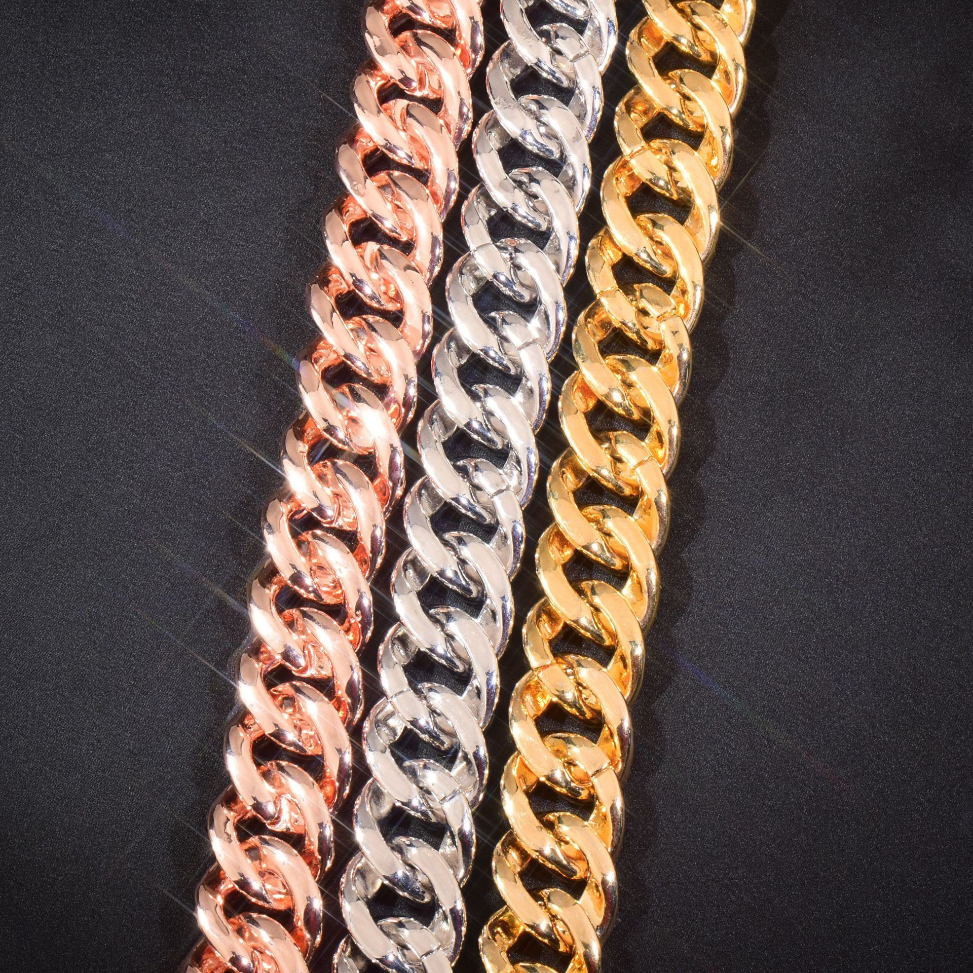 20mm Luxury VVS Moissanite Iced Out Miami Cuban Link Chain Hip Hop Bling Rap Statement Necklace Pass the diamond tester