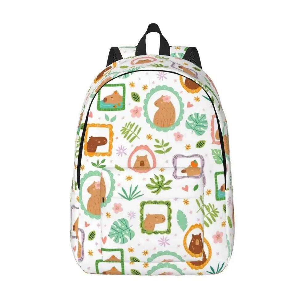 Kawaii Capybara Cartoon Cute for Men Women Student School Bookbag Daypack Elementary High College Sports