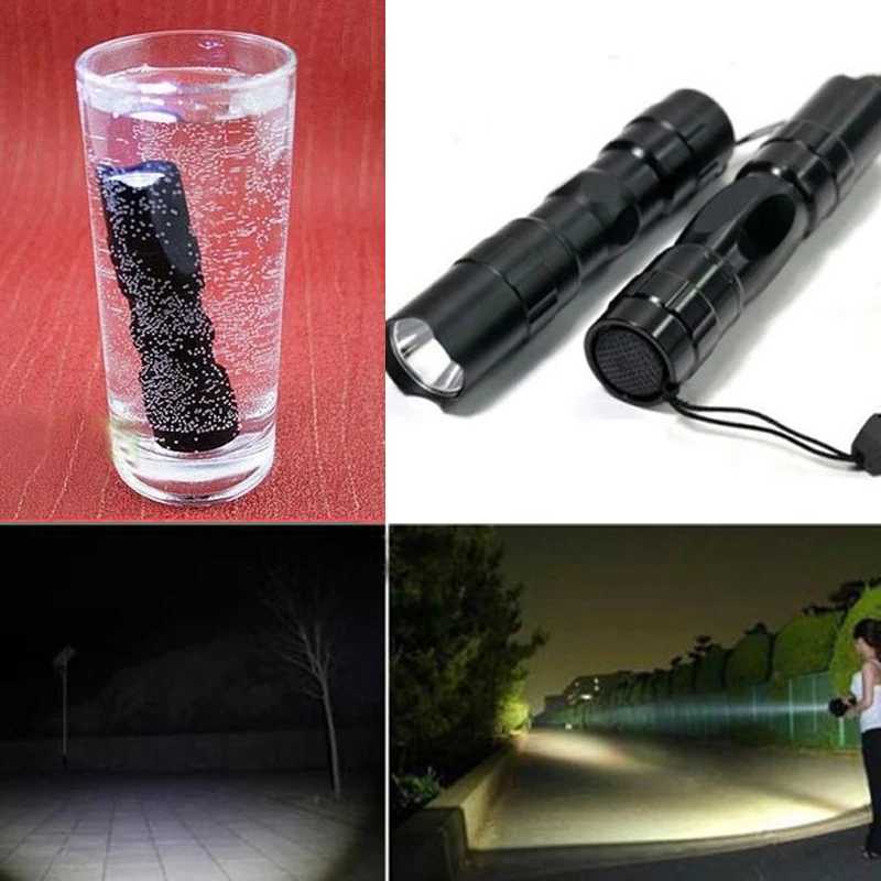 1PCS Portable Waterproof Mini LED Flashlights Aluminum Small Electric Torch High Power Light For Night Fishing W250701