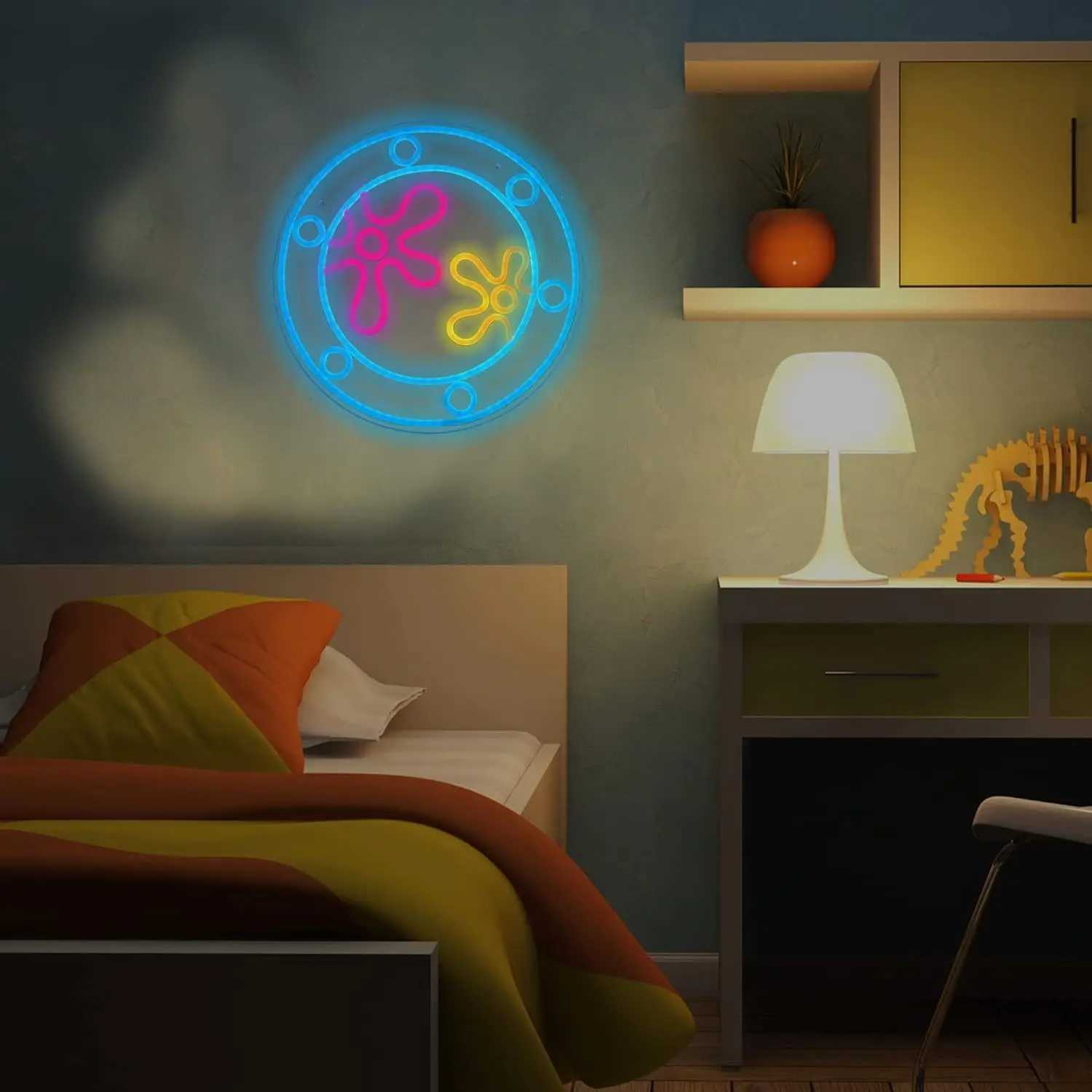 Ocean World Porthole Neon Light Signs for Wall Decor USB Powered Light for Game Room Bedroom Birthday Wedding Party Kids GiftsXJ250626