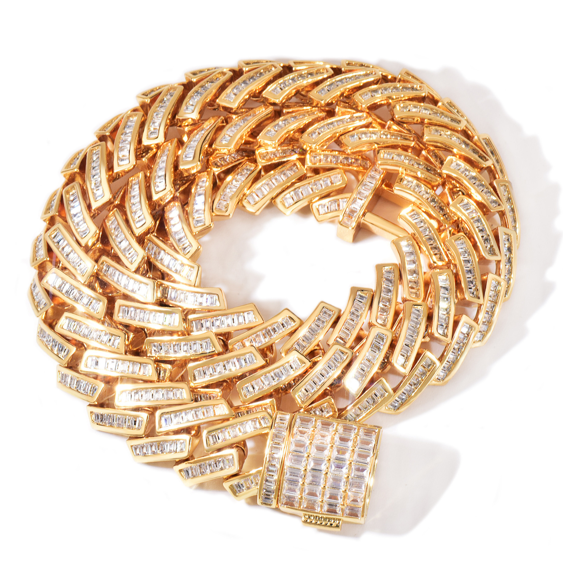 18mm Luxury VVS Moissanite Iced Out Hip Hop Cuban Chain High-Quality Streetwear Niche Design Statement Necklace Passes the diamond tester
