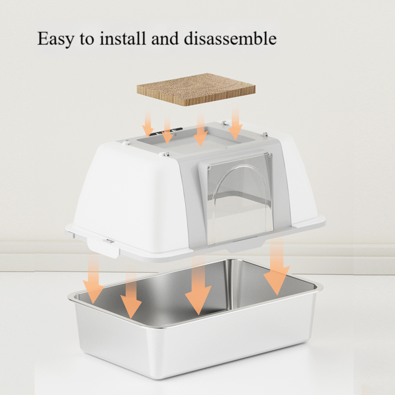 Sterilizable & Odor-Control Cat Litter Box for Large Spaces - Easily Disassembled