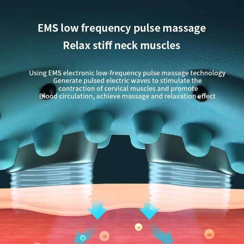 Electric Neck Stretcher Ems Pulse Relax Heating Cervical Chiropractic Traction Pillow Warm Vibration Massage