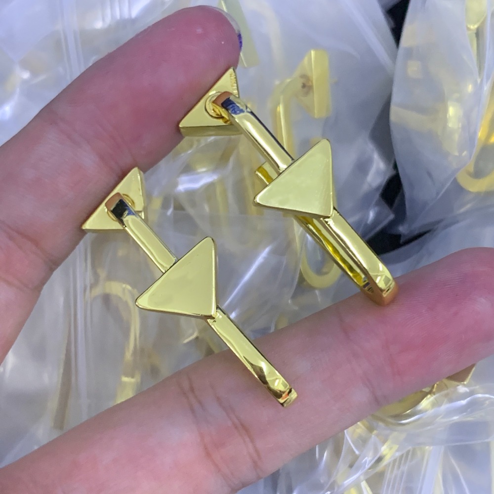 Fashion Hoop Gold Earrings Women Luxury Designer Letters Crystal Studs Embossed Stamp With Box