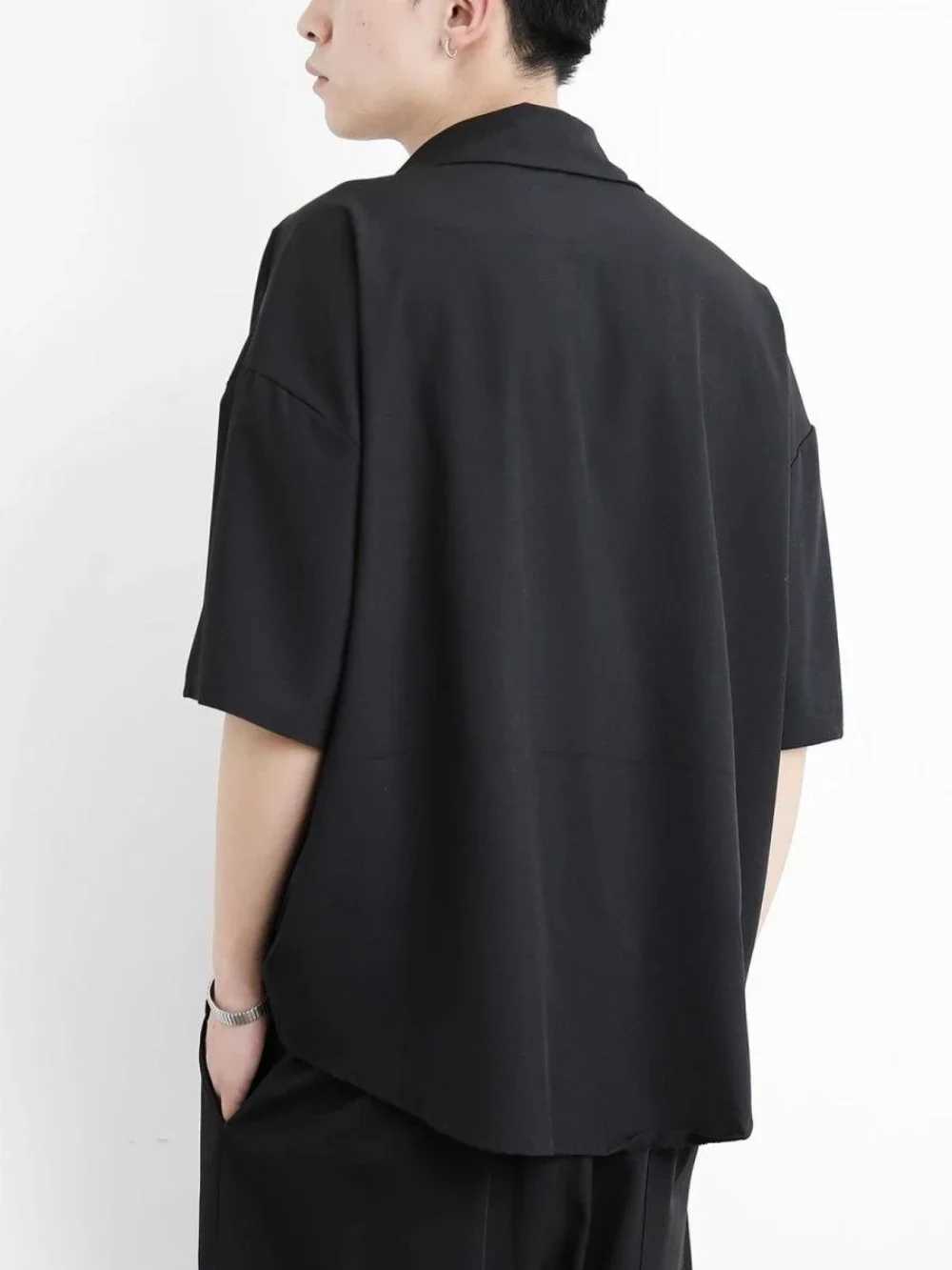 Short Sleeve Shirts for Men Black Plain White Cotton Designer Fashion 2025 Silk Aesthetic Vintage New in Elegant Tops Man Shirt W250627