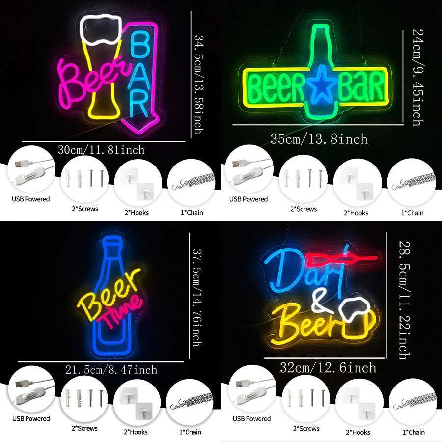 Beer Neon Sign For Wall Decor LED Neon Light For Man Cave Beer Bar Pub Store Bedroom Restaurant Club Hotel Party Gifts XJ250626