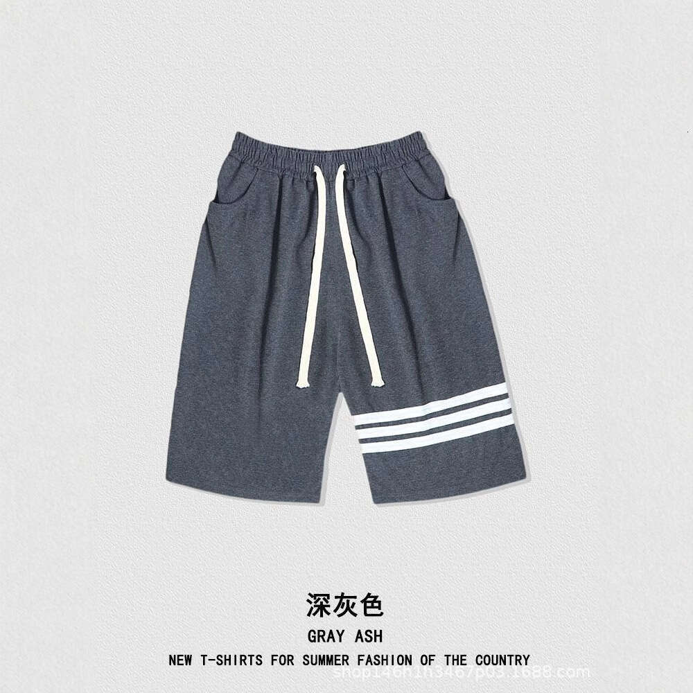 American Street Style Loose Three-Stripe Shorts for Men Summer Outdoor Plus Size Five-Point Casual Pants 5-Point Pants Mens Pants
