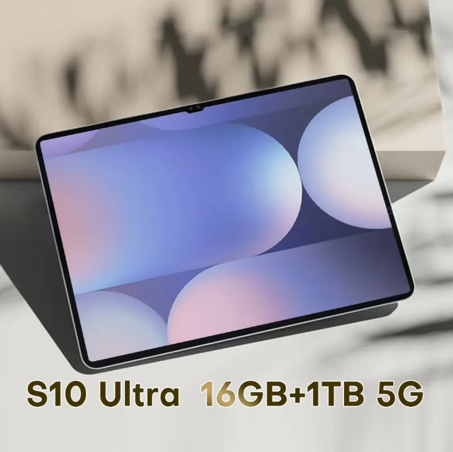 S10 Ultra Large Screen Tablet with Built-in Camera - High Resolution Display & Bluetooth Keyboard Support