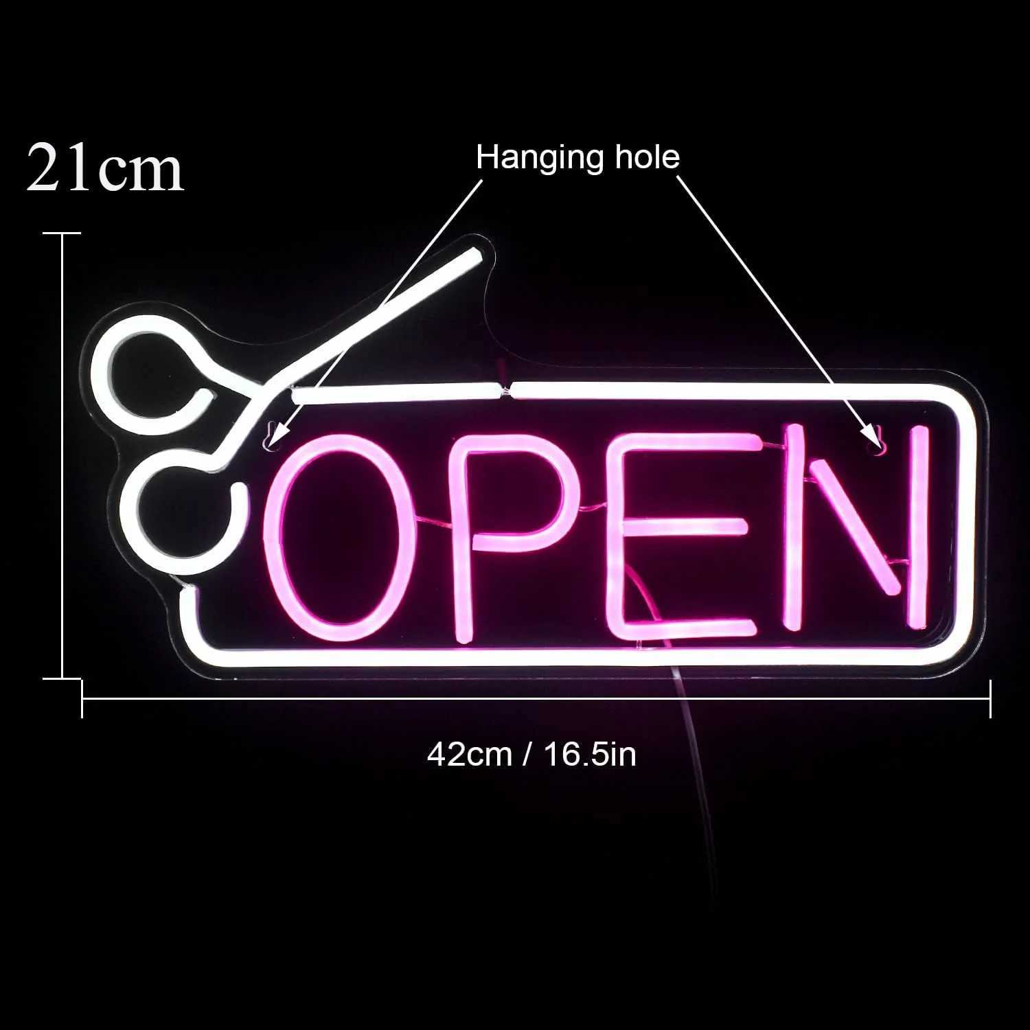 Open Neon Sign LED Sign USB Powered Light Up Signs for Wall Decor with Switch for Bar Salon Store Hotel Coffee Shop Club Business XJ250626